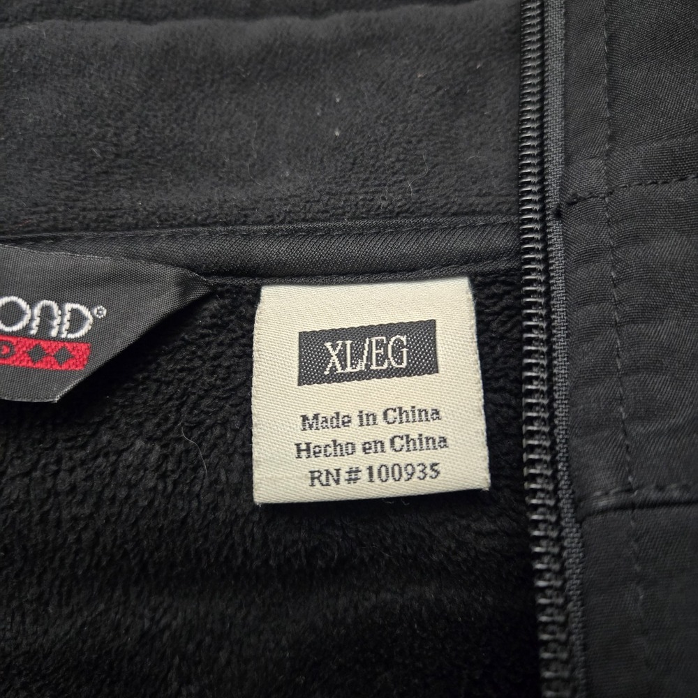 Black Diamond Jacket Double Diamond Men's XL Softshell Full Zip Fleece Lined‎ - Picture 8 of 13